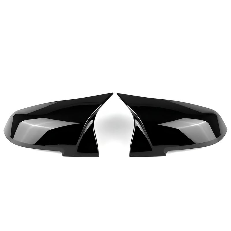 GSRECY Door Side Wing Rearview Mirror Cover Cap Compatible with BMW F20 F21 F87 M2 F23 F30 F36 X1 E84 Gloss Black - M4 Style (Pack of 2) - Image 1
